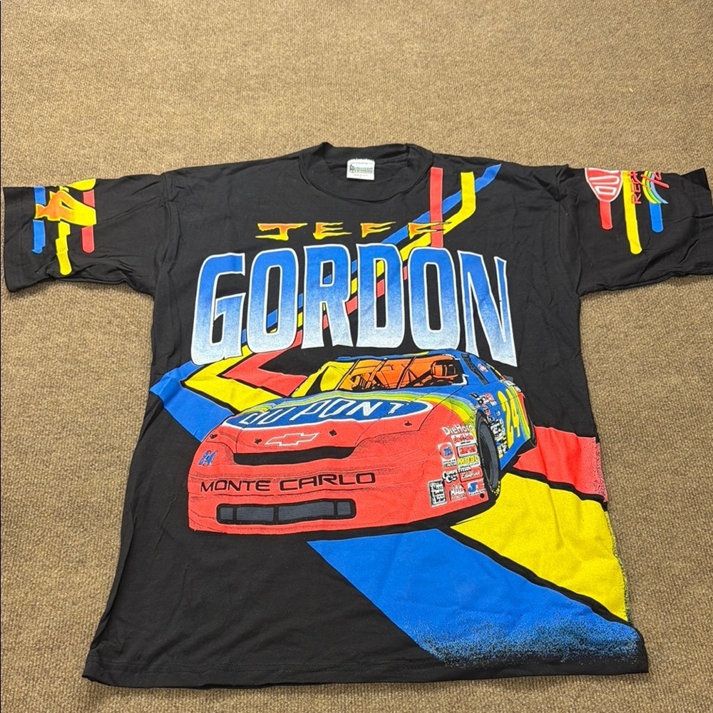 Vintage Large Jeff Gordon 24 SMOKIN THE COMPETITION Shirt NASCAR NWOT 1995